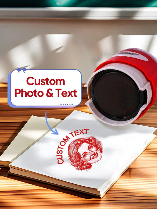 Self-Inking Face & Logo Stamp by The Hamray