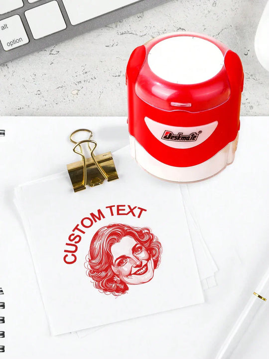 Self-Inking Face & Logo Stamp by The Hamray