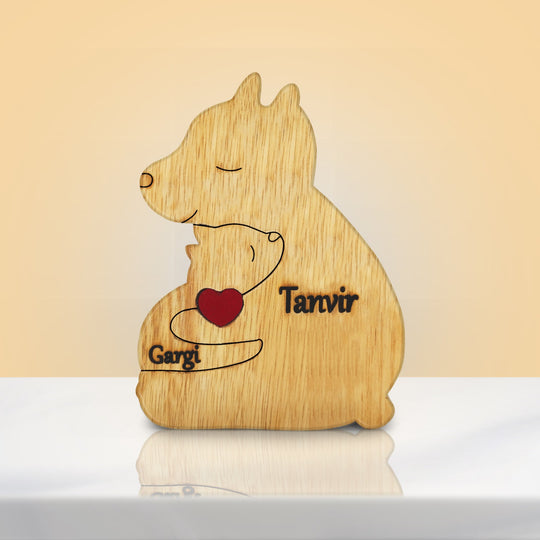 Bear Hug Bunch - Customizable Wood Puzzle